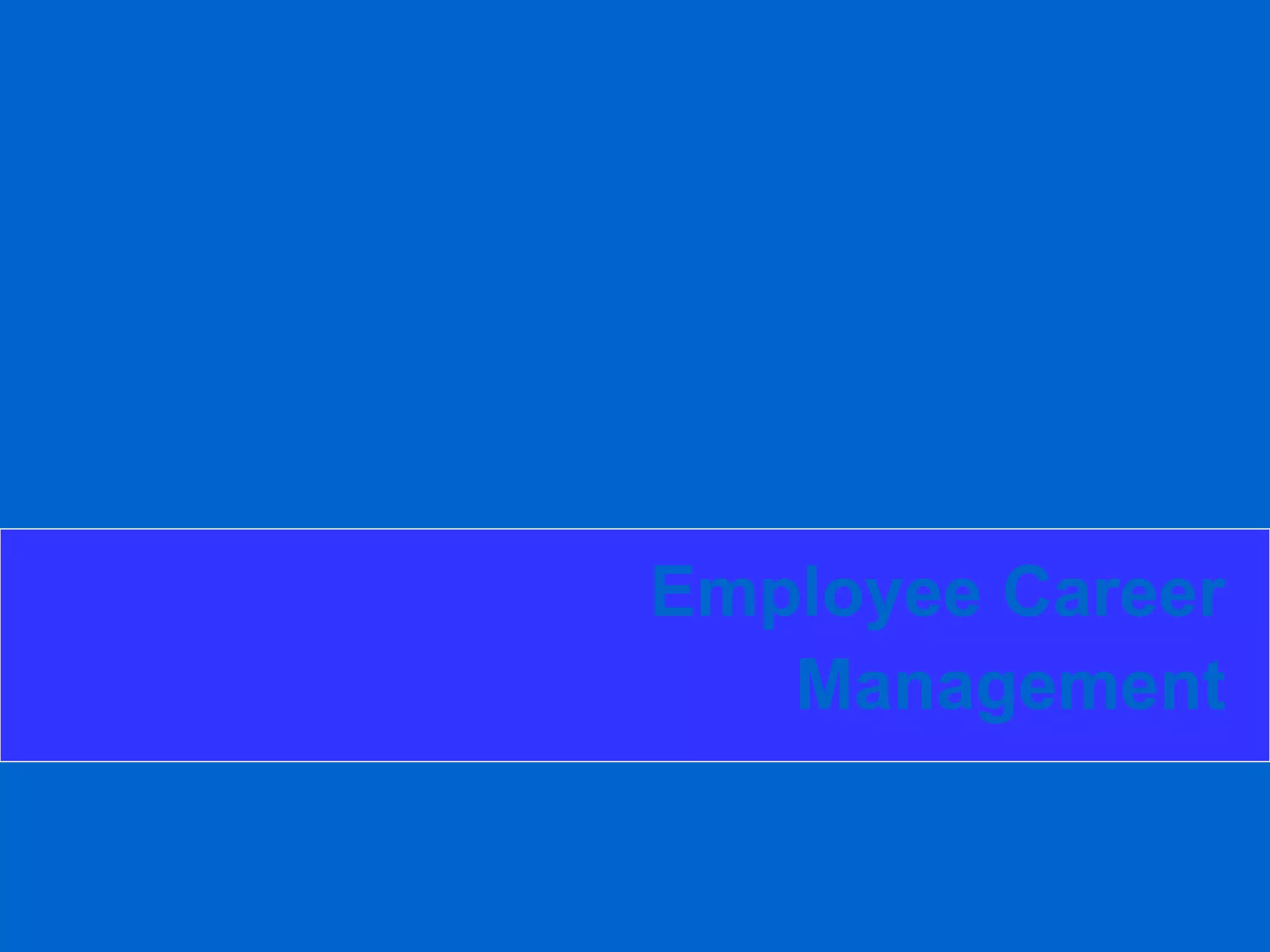 Employee Career
Management
 