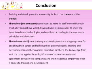 analysis of effective of training program