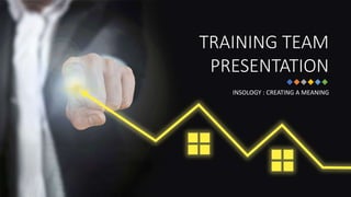 TRAINING TEAM
PRESENTATION
INSOLOGY : CREATING A MEANING
 