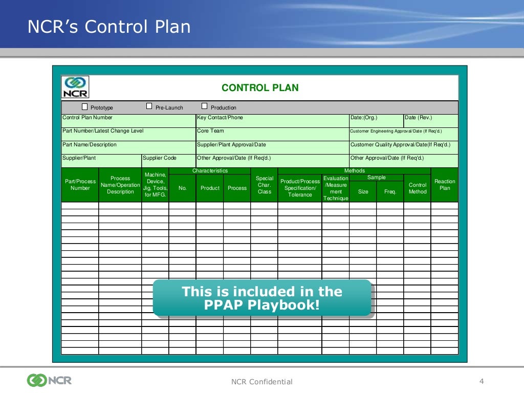Training ppt for control plan
