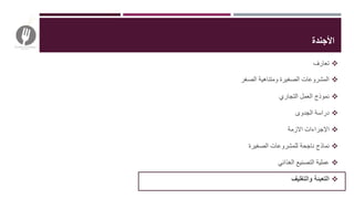‫األجندة‬
‫تعارف‬
‫الصغر‬ ‫ومتناهية‬ ‫الصغيرة‬ ‫المشروعات‬
‫التجاري‬ ‫العمل‬ ‫نموذج‬
‫الجدوى‬ ‫دراسة‬
‫االزمة‬ ‫اإلجراءات‬
‫الصغيرة‬ ‫للمشروعات‬ ‫ناجحة‬ ‫نماذج‬
‫الغذائي‬ ‫التصنيع‬ ‫عملية‬
‫والتغليف‬ ‫التعبئة‬
 