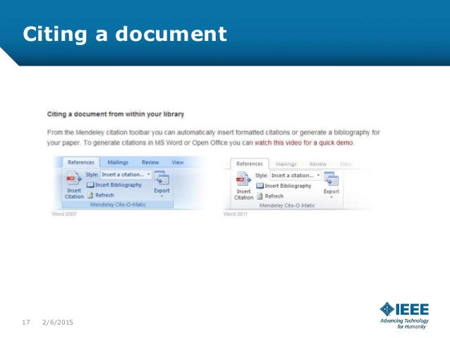 using mendeley ieee resources learn how to cite your research arti ieee citation format website