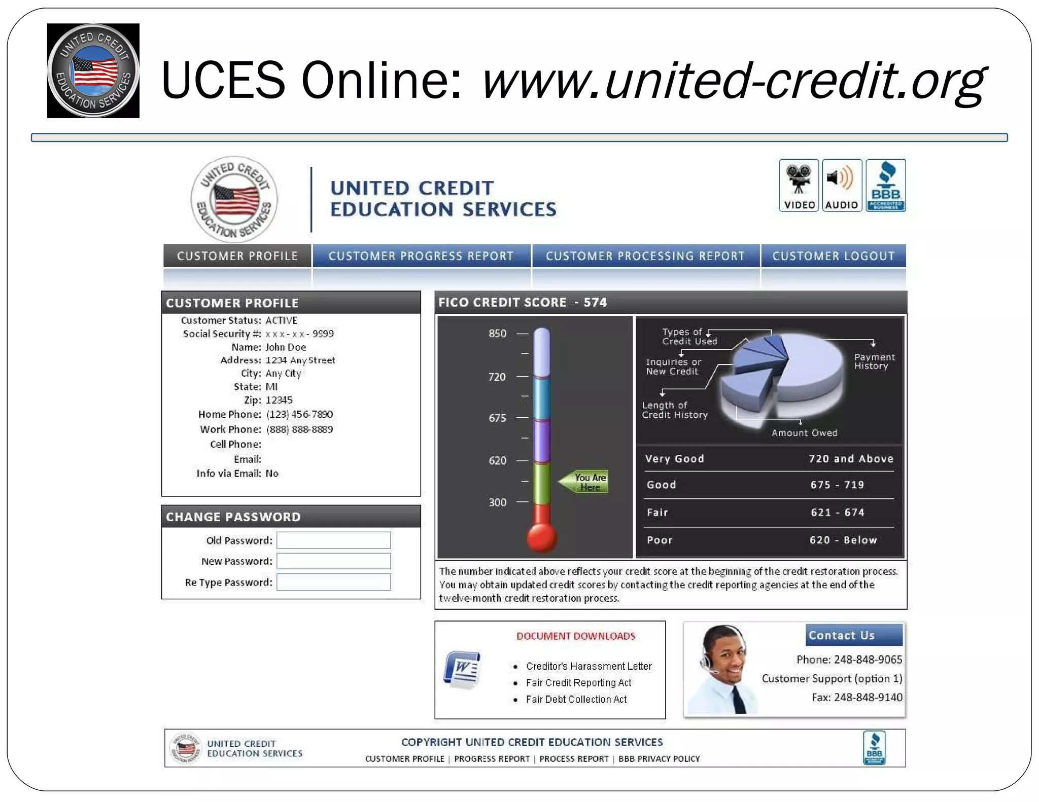 UCES Online:  www.united-credit.org 7 0 7 4 3 