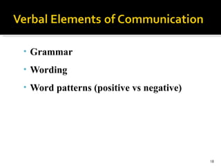 Grammar Wording Word patterns (positive vs negative) 