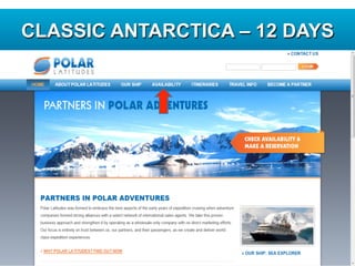 CLASSIC ANTARCTICA – 12 DAYS
 