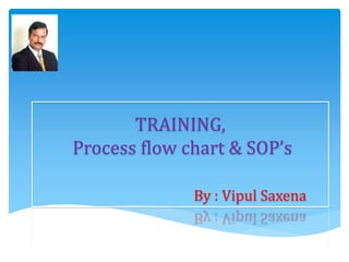 TRAINING,
Process flow chart & SOP’s
By : Vipul Saxena
 
