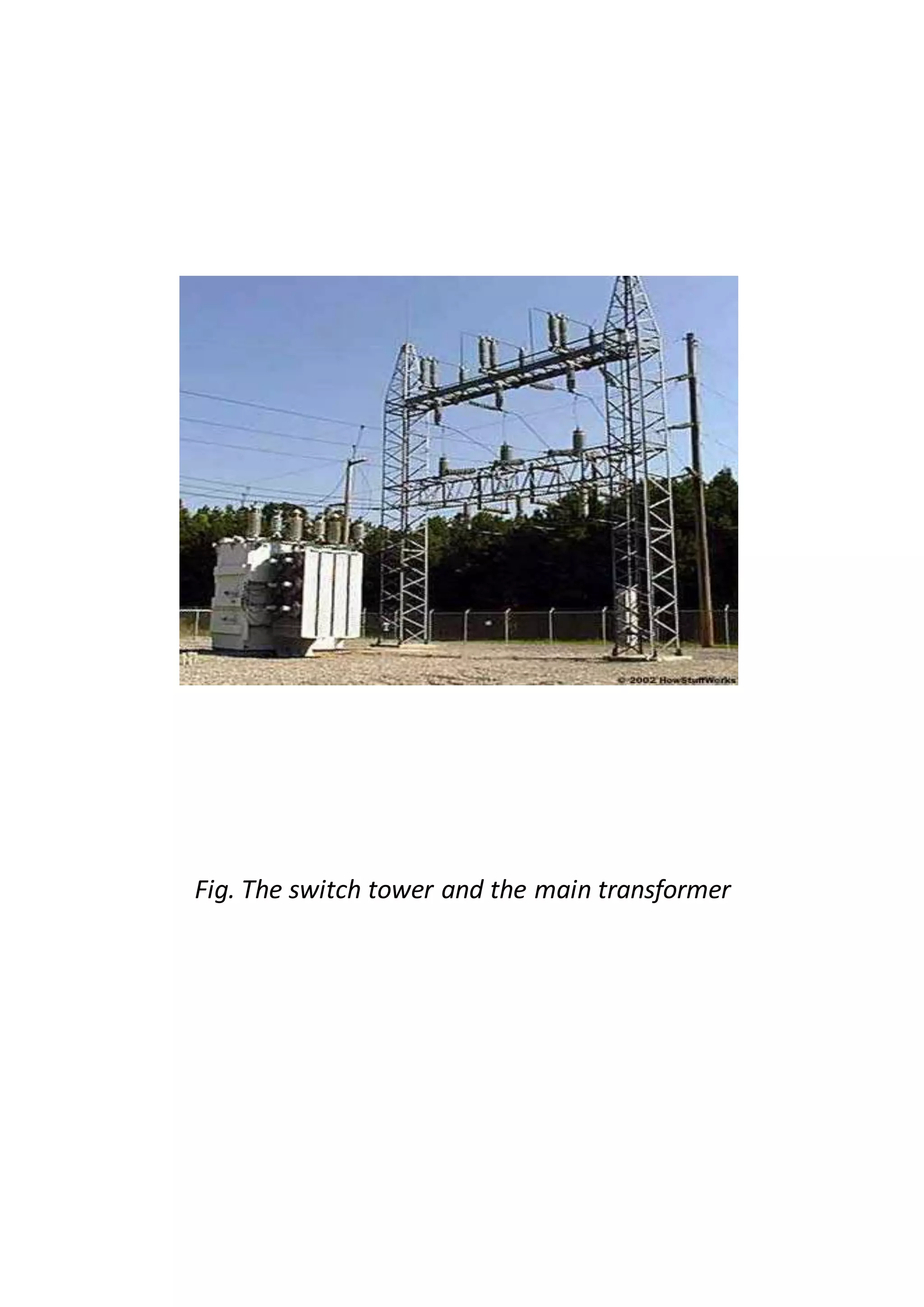 Fig. The switch tower and the main transformer
 