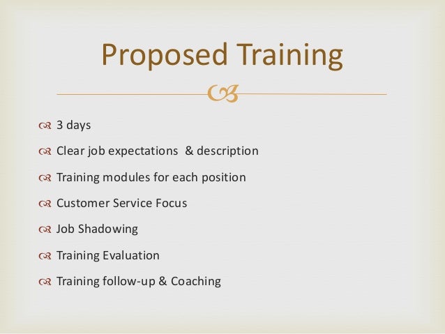 Training proposal power point