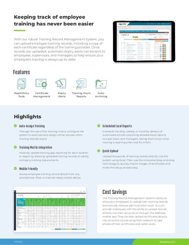 Training Record Management System