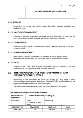 Training Reference Document Template