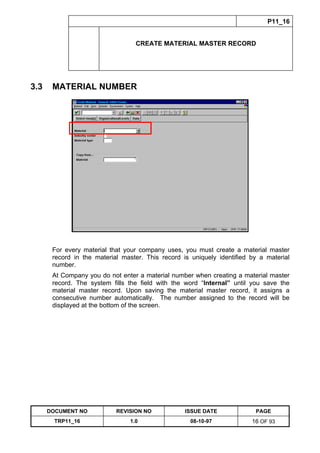 Training Reference Document Template