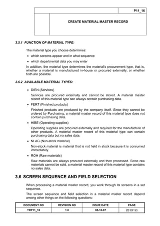 Training Reference Document Template