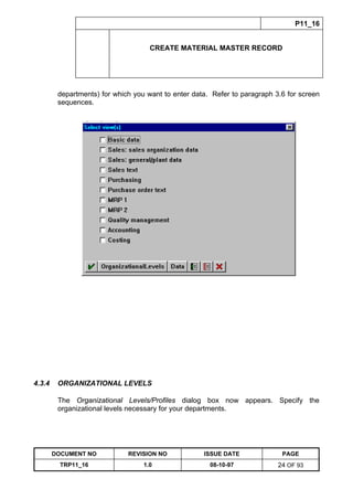 Training Reference Document Template