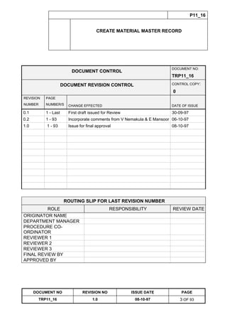 Training Reference Document Template