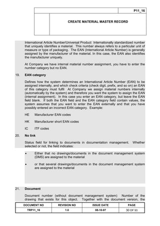 Training Reference Document Template