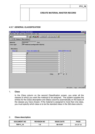 Training Reference Document Template