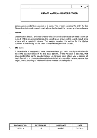 Training Reference Document Template