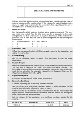 Training Reference Document Template