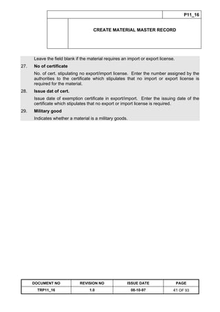 Training Reference Document Template