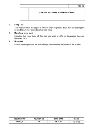 Training Reference Document Template