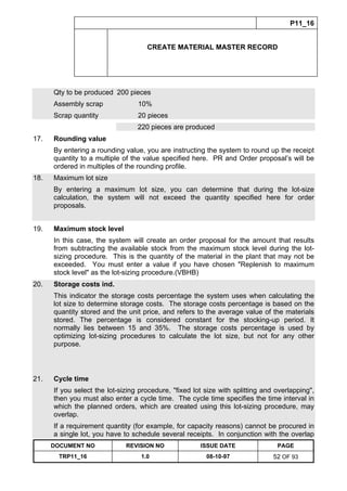 Training Reference Document Template