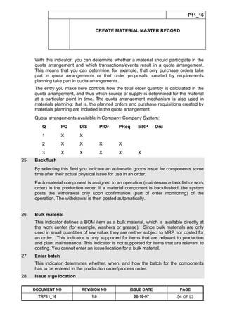 Training Reference Document Template