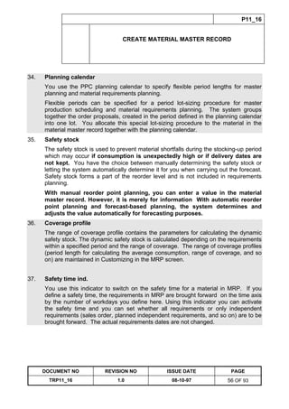 Training Reference Document Template