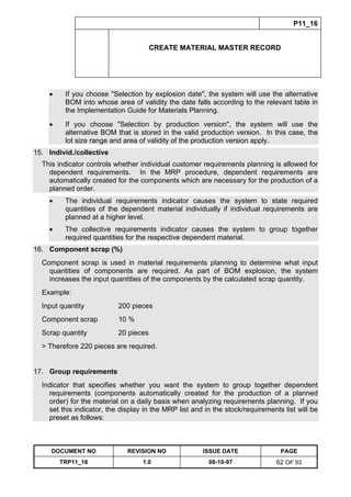 Training Reference Document Template