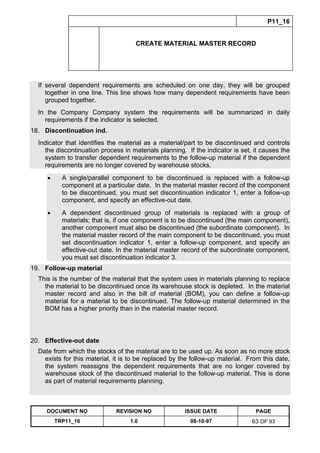 Training Reference Document Template