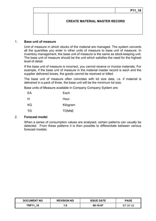 Training Reference Document Template
