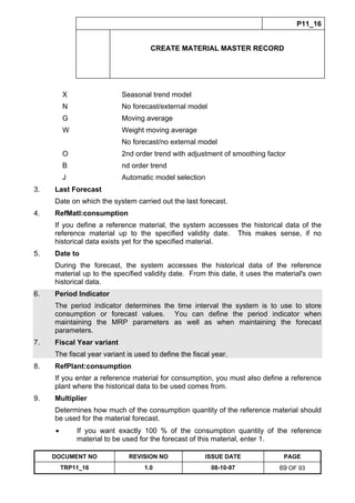 Training Reference Document Template