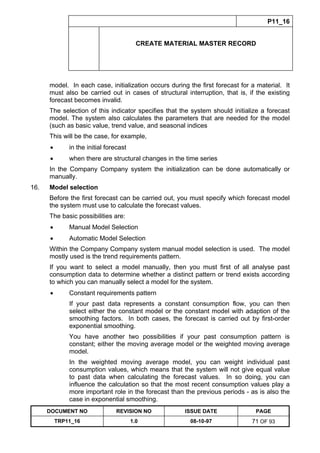 Training Reference Document Template