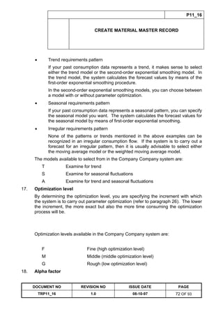 Training Reference Document Template