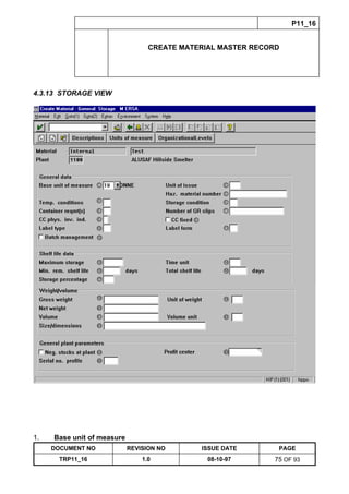 Training Reference Document Template