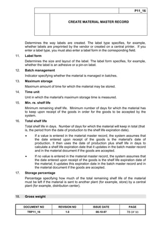 Training Reference Document Template