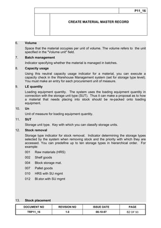 Training Reference Document Template