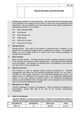 Training Reference Document Template