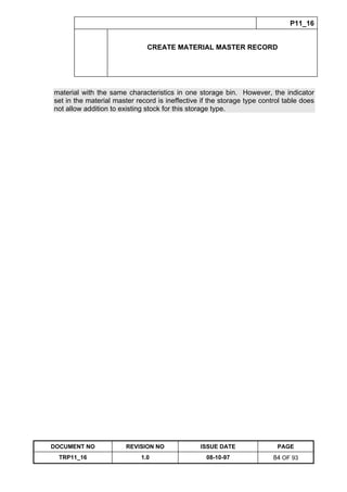 Training Reference Document Template