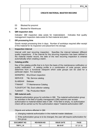 Training Reference Document Template
