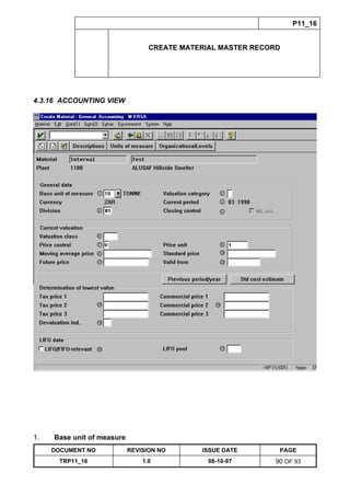 Training Reference Document Template