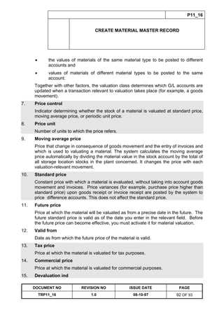 Training Reference Document Template
