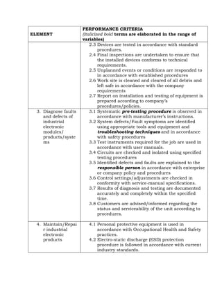 Performance Elements And Standards Mandatory Example.pdf TRAINING REGULATIONS.docx