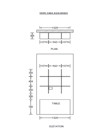 STUDY TABLE RACK DESIGN
 