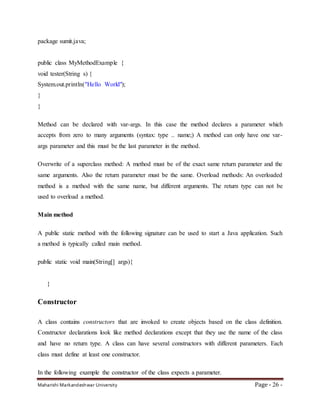 Core Java Training report | DOCX