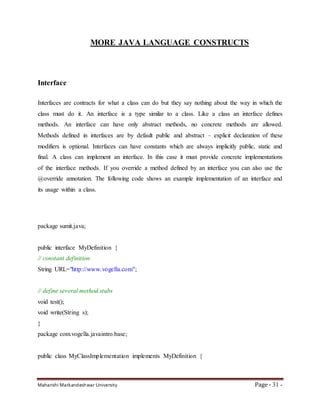 Core Java Training report | PDF