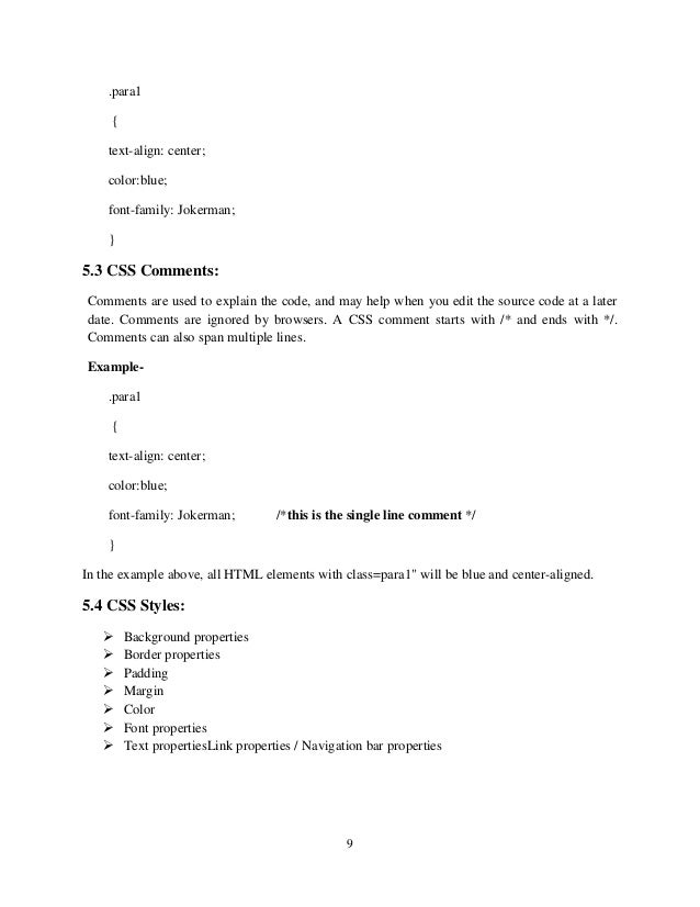 Training report on web developing