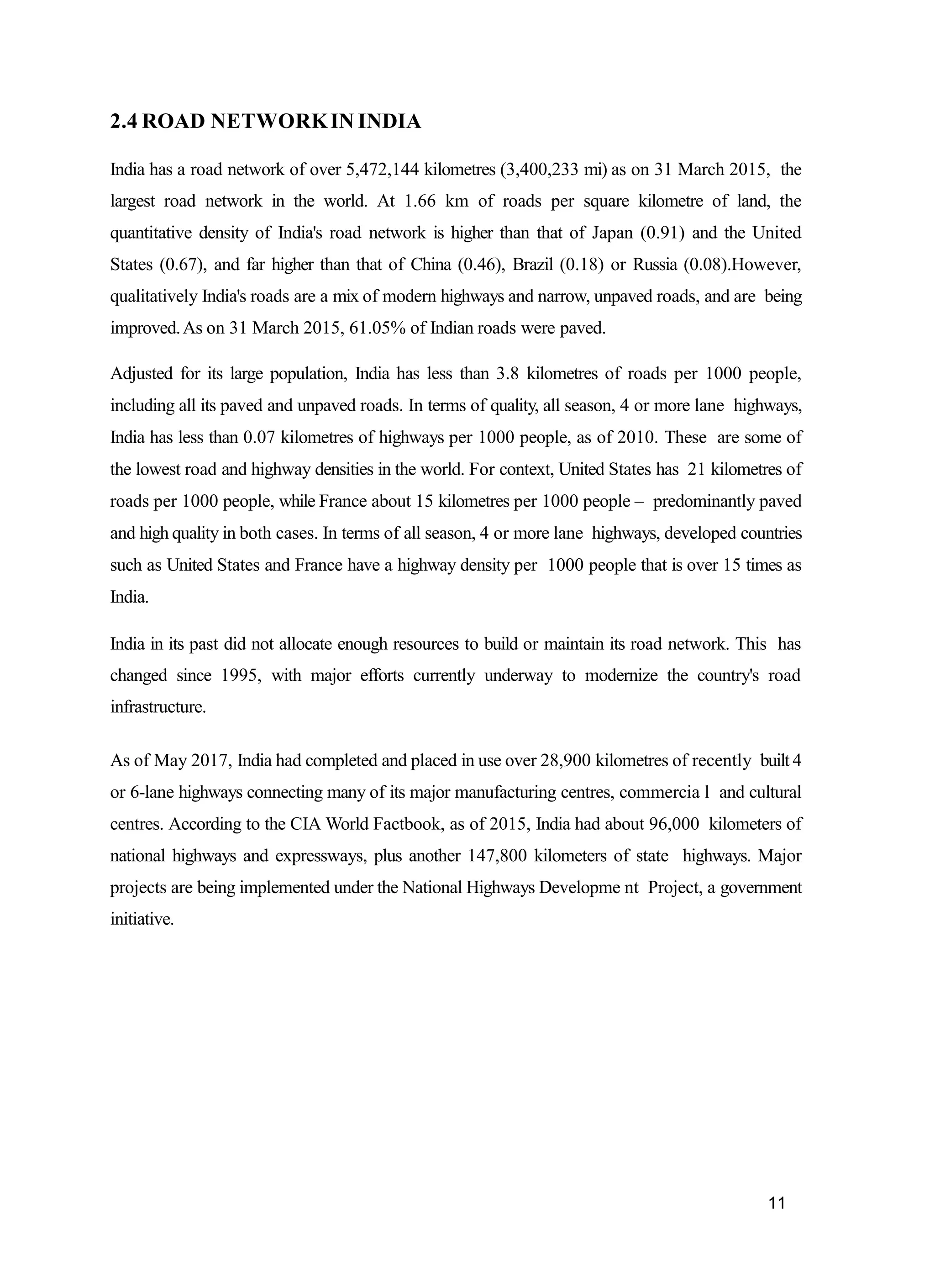 Training report of road construction | PPTX