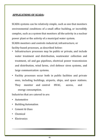 training report. automation,plc , scada | DOCX