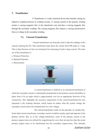 10
7. Transformer
A Transformer is a static electrical device that transfers energy by
inductive coupling between its wind...