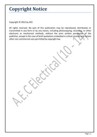 Copyright Notice

Copyright © 2012 by AEC

All rights reserved. No part of this publication may be reproduced, distributed...